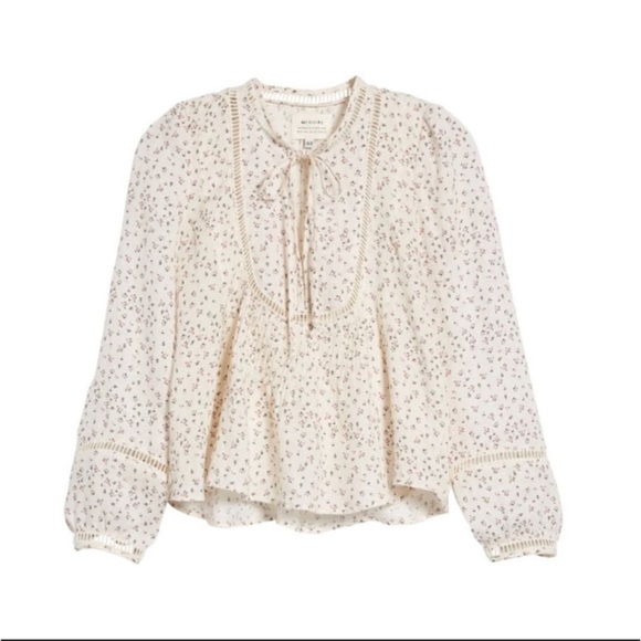 NWT MCGUIRE Denim Lillet Blouse - Picture 14 of 15